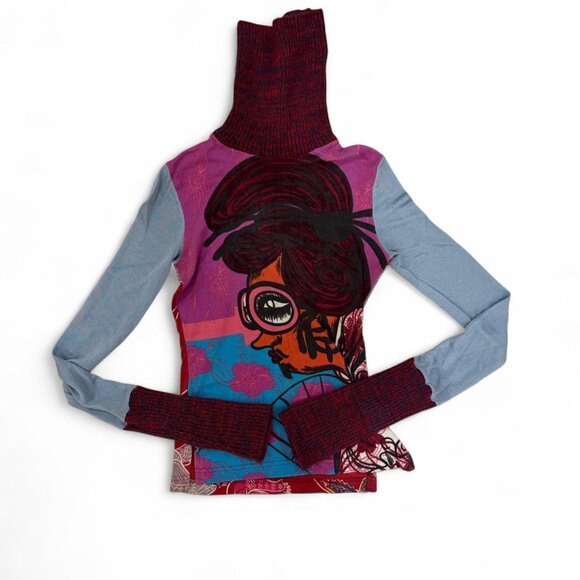 Custo Barcelona Vintage Rare Turtleneck Sweater Long Sleeve | Size S - Picture 1 of 2